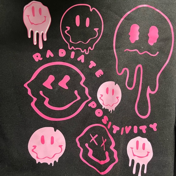 Fun Smiley Face Sweatshirt 1XL - Picture 3 of 4